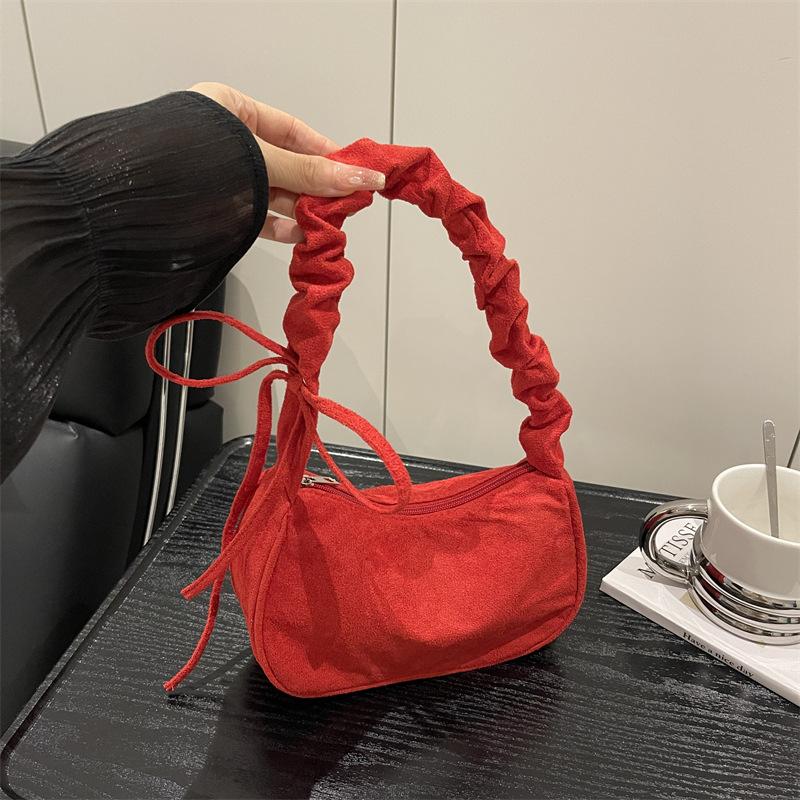 New 2025 Pleated Small Handbag, Lightweight and Casual Underarm Shoulder Bag, Korean Version Popular Bag