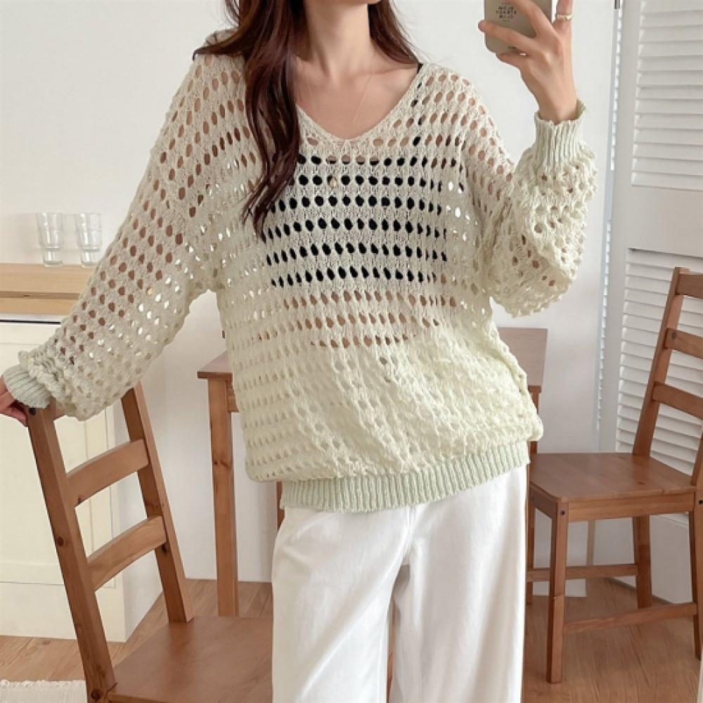 New ArriVals Open Run Women Summer Vacation CoVer Up V Neck Loose Knit