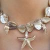 Collier Ras-du-cou Pendentif Coquillages Étoiles de Mer Perles Fausses Collier Ras-du-cou Statement Épais Collier Épais Costume Sirènes Collier Coquillages Étoiles de Mer