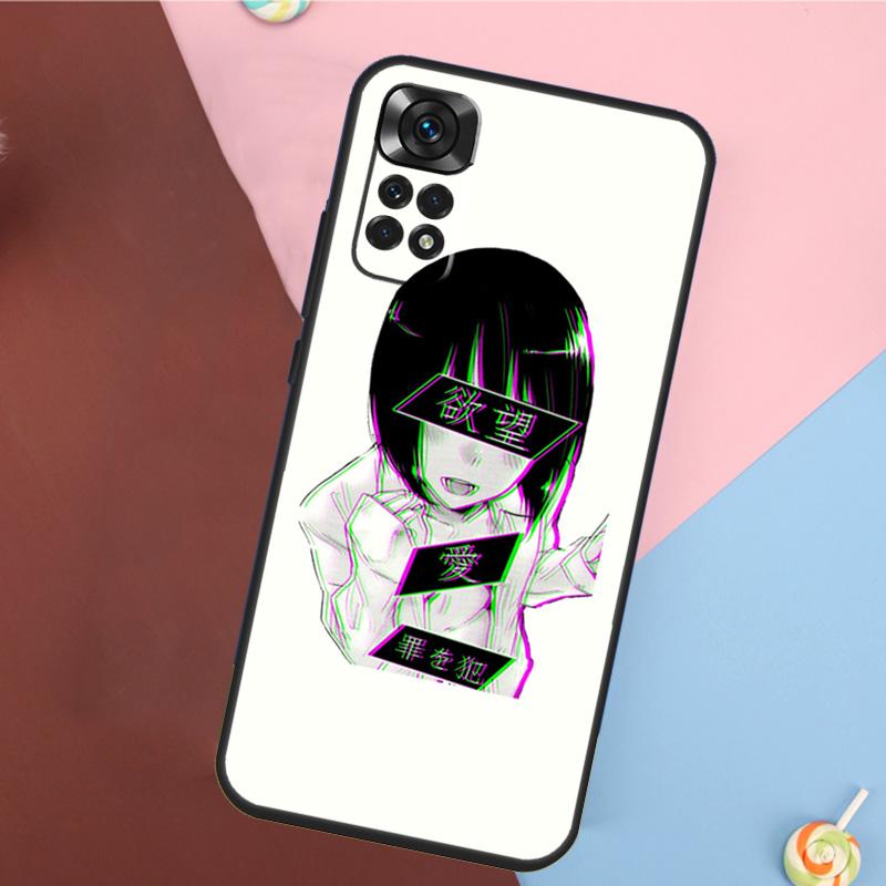 Sad Japanese Aesthetic Art Cover For Xiaomi Redmi Note 14 13 12 9 10 11 Pro 9S 10S 11S 12S Redmi 14C 10C 12C 13C Case