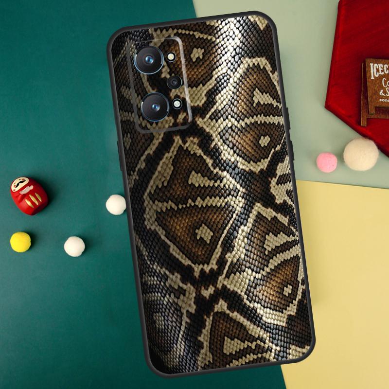 Snake Skin For Realme 12 11 Pro Plus 9 10 GT5 GT3 GT Neo5 C35 C31 C30 C33 C51 C53 C55 C25s C21Y Case