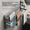 Modern Aluminum Wallmounted Towel Rack With Antimildew Finish For Bathroom And Kitchen Storage