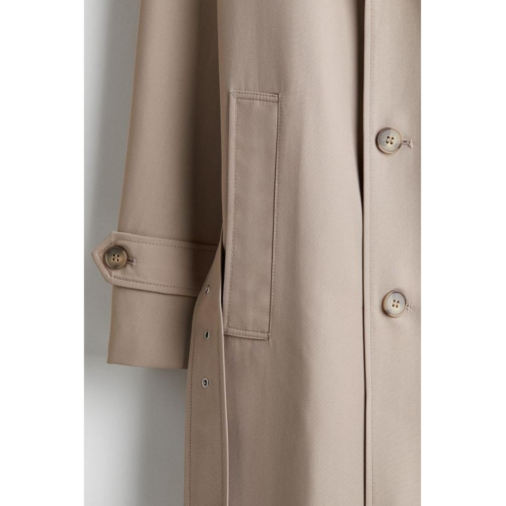 H M trencH Coat Relaxed Fit Beige