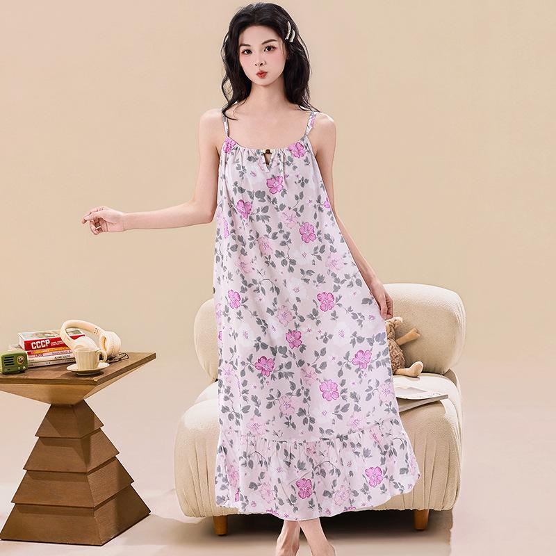 

Женская майка-ночнушка с принтом Весна/Лето - Повседневное, сексуальное платье с регулируемыми бретелями One Size