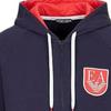 Emporio Armani Logo Patch Drawstring Hooded Zip-Up Raglan Sleeve Sweatshirt Men sweatshirt Navy-Blue 111835-3R573-48336