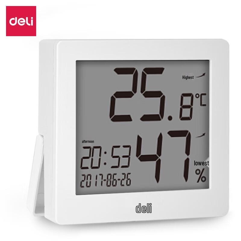 Deli Digital Indoor Thermometer & Hygrometer