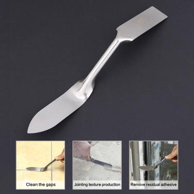 1/2Pcs Stainless Steel Double-headed Mud Plastering Trowel Wall Brick Tile Grout Knife Tools For Seam Repair & Cleaning