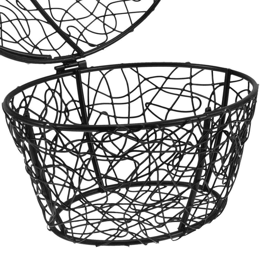 Kitchen Egg Storage Basket Hen Shape Wire Basket Large Capacity Decorative Metal Egg Holder Multi Use Food Organizer