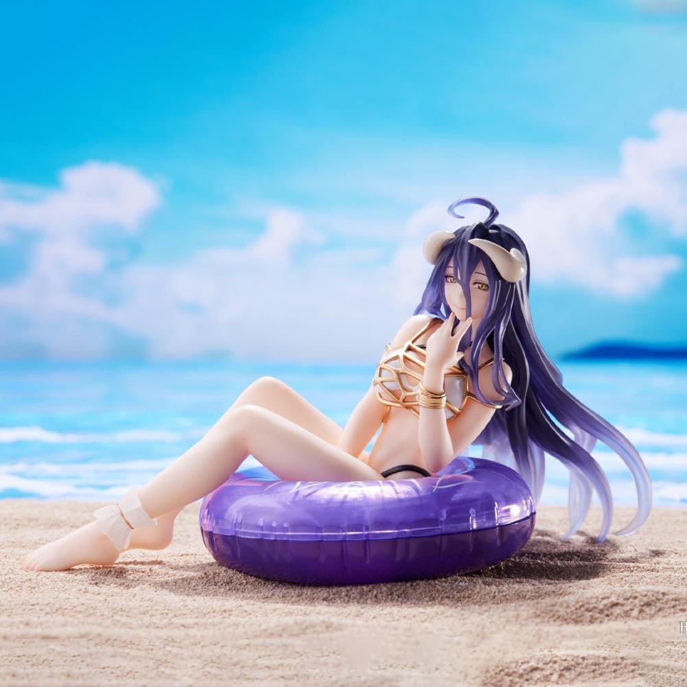 Latest Anime Figure Swimming Circle Albedo Action Figure PVC model bikini Girls Statue Doll Collection Playthings Car Decor Xmas Present