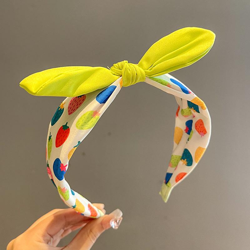 Koreanische Version Kinder Obst Cartoon Schleife Stirnband Mädchen Dreidimensionale Hasenohren Haarnadel Süßes Mädchen Breitkrempiges Stirnband