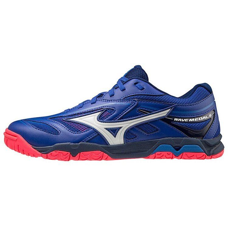 Mizuno Medal 6 Round Head Comfortable Non-Slip Wear-Resistant Breathable Low-Top Training Shoes Men Sneaker Blue 81GA191520