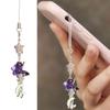 Stylish Purple Bead Tassel Mobile Strap Adds Unique Flair Durable And Comfortable Bag Decoration For Everyday Use