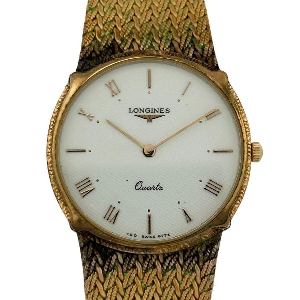 Used LONGINES quartz watch 150-6773 gold