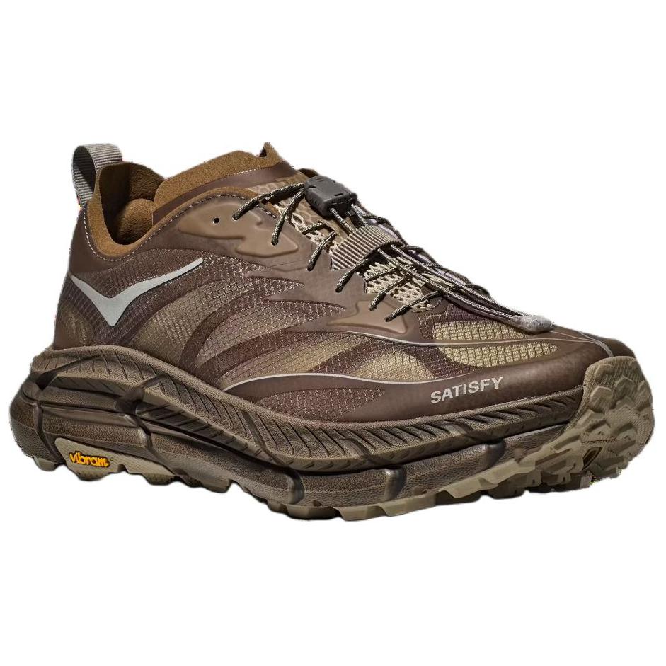 Satisfy X HOKA Mafate Speed 4 Lite Rubber Unisex Sneakers Brown 1157050-RBBR