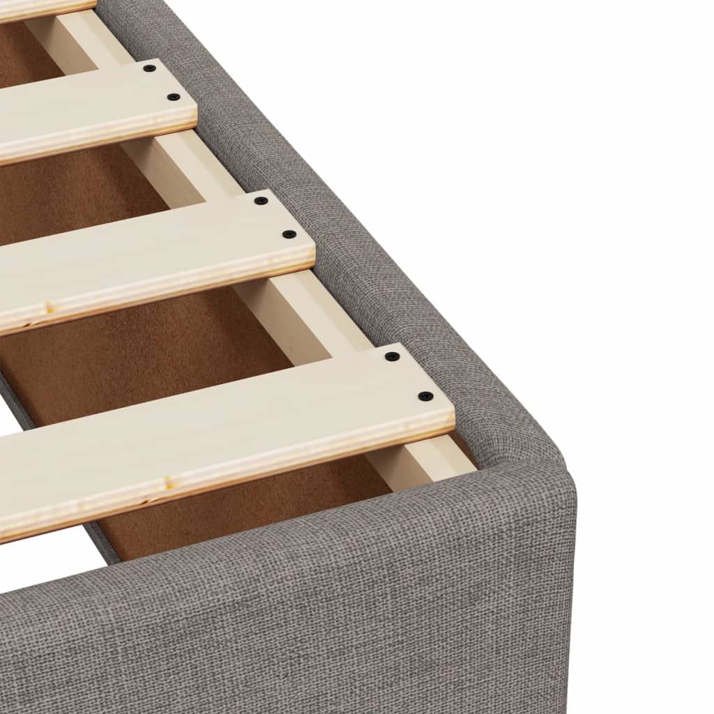 Bed Frame without Mattress Taupe 120 x 190 cm Fabric