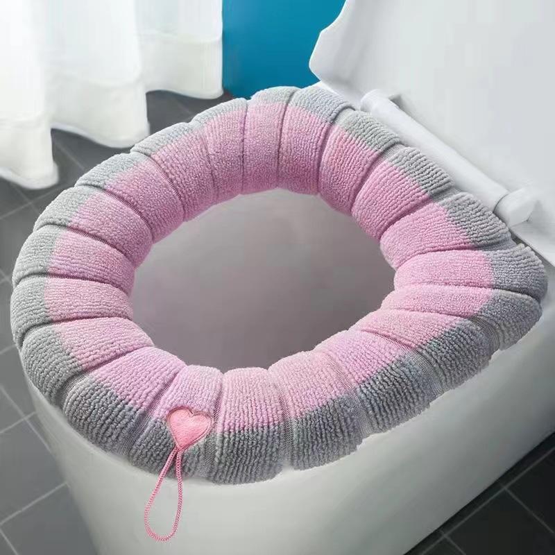 1PC Bathroom Toilet Seat Cover Washable Mat Cover Cushion Seat Case Toilet Lid Cover Bath Accessories