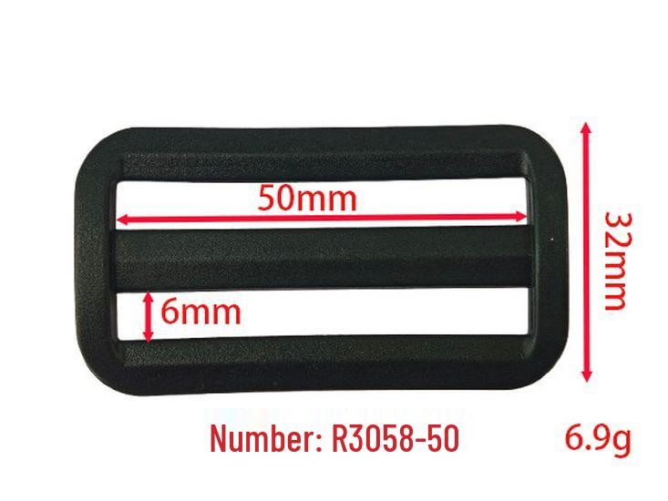 In Stock: 20-50mm Wear-Resistant Adjustable Plastic Ladder Buckle for Backpacks