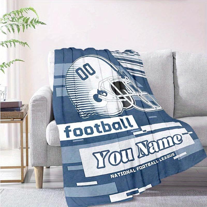 Football Fans Customize Your Name Blanket Warm Comfortable And Soft Blankets Are Suitable For Home Chairs Office Sofas Sofas Office Camping And Gifts