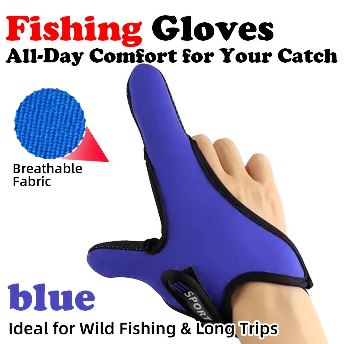 

1pc Breathable Two-Finger Fishing Gloves - Suitable for Outdoor Fishing and Long-Term Use, Elastic Wrist Design