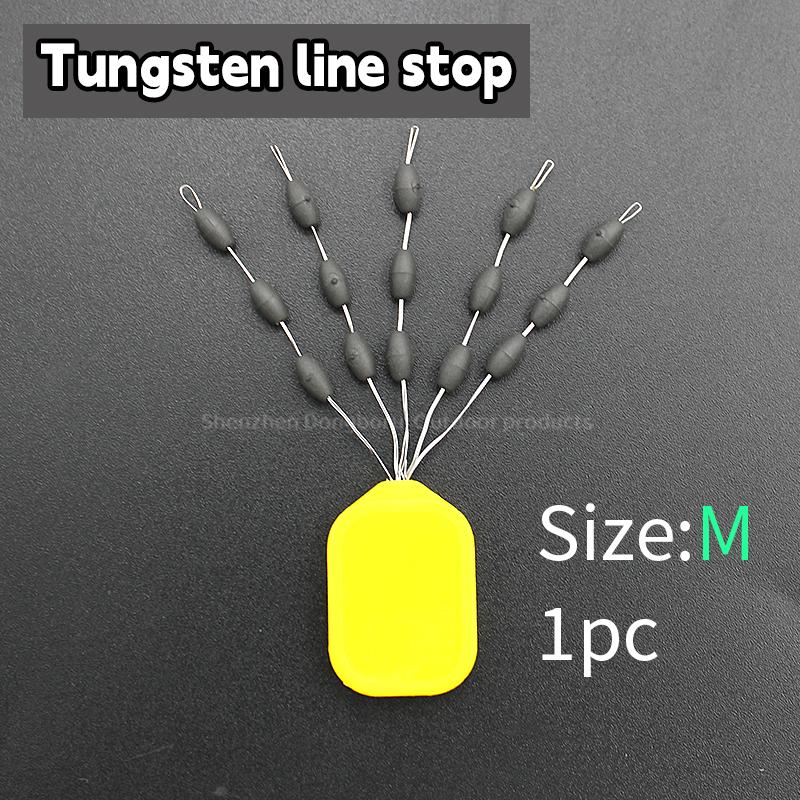 

1PC Tungsten Line Stop Carp Fishing Accessories Size L M Fishing Stop Beads Hair Carp Rig Chod Beads Terminal Accessories Tackle