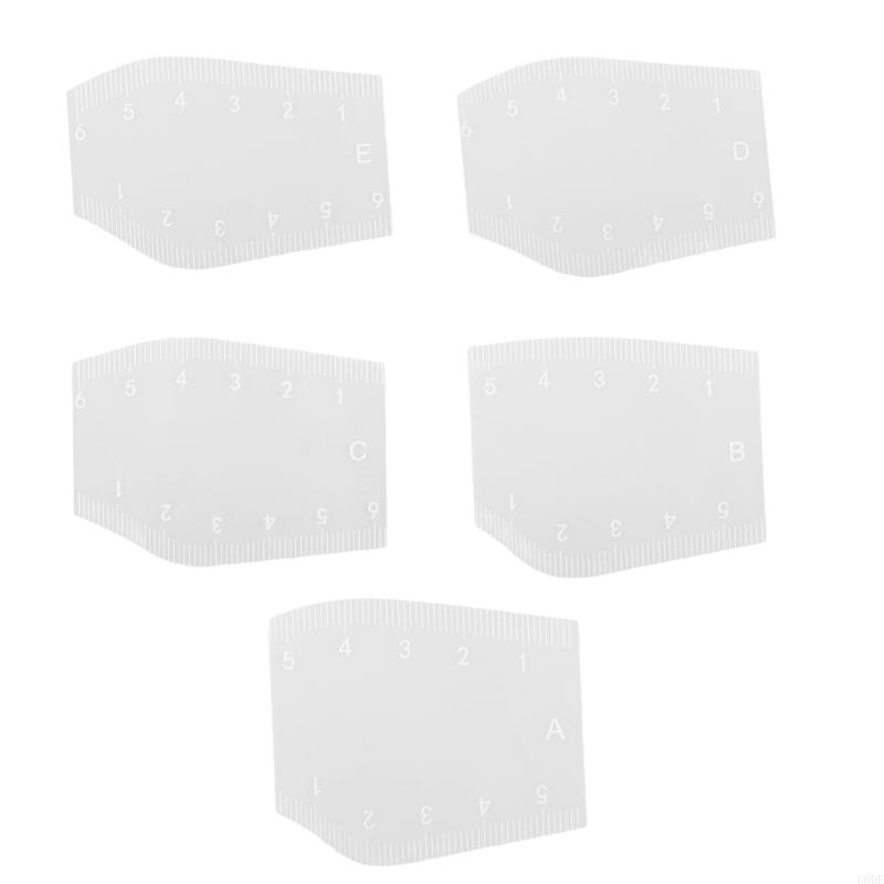 Clear Flexible Eyebrow Alignment Tool Recyclable Measurement Instrument For Cosmetic Use