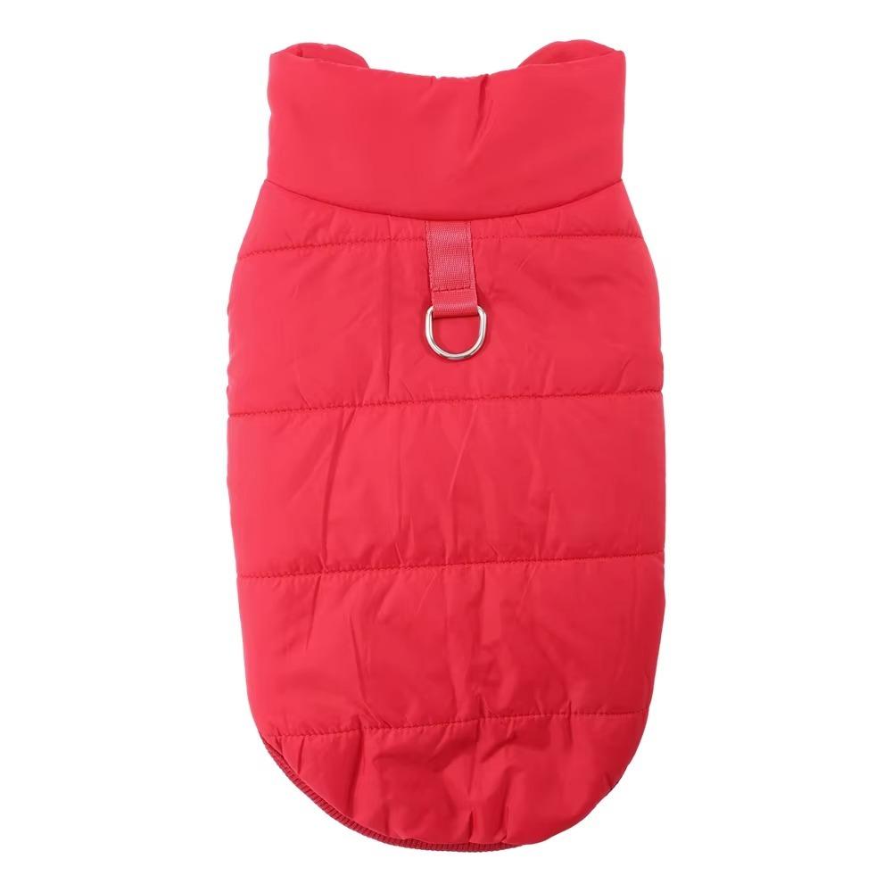 Durable Waterproof Winter Dog Coat Warm Thickened Dog Vest with D Shape Ring Fleece Dog Cotton Jacket Outdoor