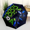1pc GOAL! Soccer Sport Team Automatic Folding Umbrella, Portable 3-Fold Design, 8-Bone Iron Frame, Outdoor for Fans & Travelers, Perfect Gift for Socc