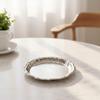Coaster with Raised Border Silver Cup Coasters Reflective for Hosts