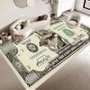 Dollar Geld Fußmatte Retro Mehrfachauswahl Wohnzimmer Küchenteppich Rutschfest Moderne Heimdekoration