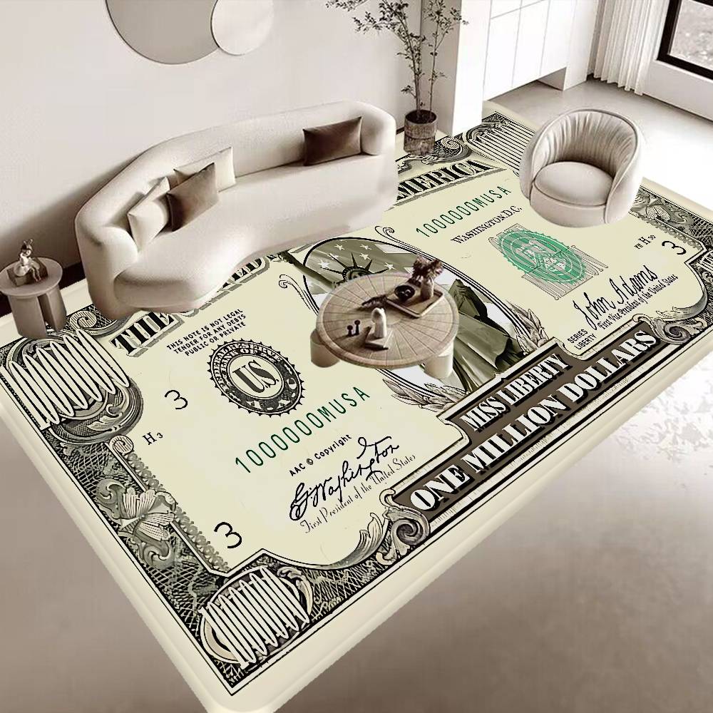 Dollar Geld Fußmatte Retro Mehrfachauswahl Wohnzimmer Küchenteppich Rutschfest Moderne Heimdekoration