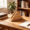 Log Color Triangular Tissue Box, Vertical Wooden Tissue Holder, Creative Desktop Storage for Coffee Shop