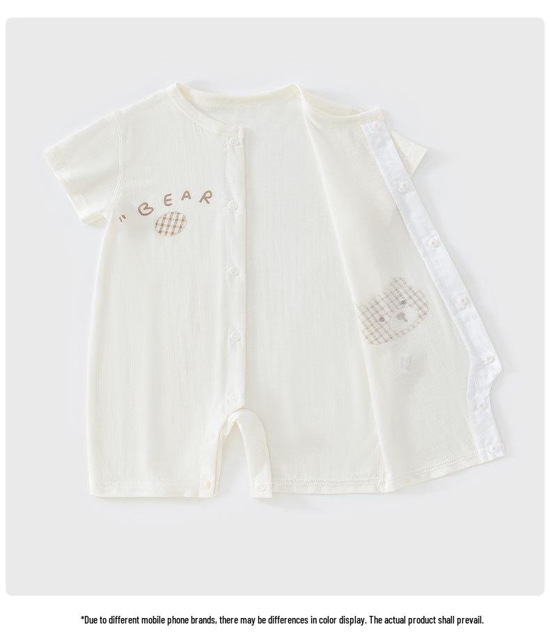 Baby Summer Short Sleeve Romper: Breathable, Soft, Tagless Pajamas