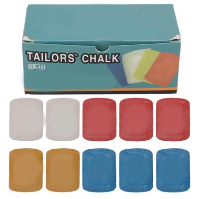 10 Stück Schneiderkreide 4 Farben Breite Anwendung Leicht zu entfernen Leicht aufzutragen Stoffkreide zum Schneidern Stoff DIY