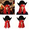 Pirate Cuttlefish Character Hat with Soft Fabric and Adjustable Sizing for Halloween Cosplay Party Looks and Photo Props