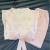 Sweet Japanese Kimono Pink Lamb Pajamas Women's Summer Cardigan Short-sleeved Shorts Two-piece Set Can Be Worn Outside Loungewear