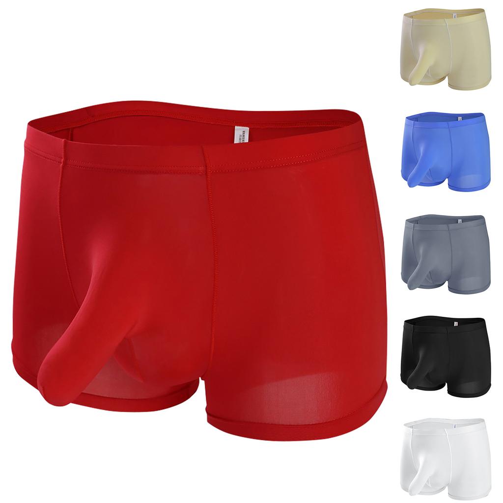 Elephant Nose Ice Silk Underwear JJ Flat Corner Men's Shorts