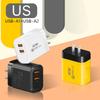 EU/US/UK 40W Charger Plug 2USB Quick Charge Adapter for iPhone/Xiaomi/Samsung