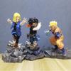 Super Saiyan Shadow Gk Future Warrior Pvc Figure Of Arm-broken Gohan Vs Android 18 Boxed Collectible