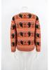 European & American Women's Halloween Ghost Pumpkin Knit Pullover Top