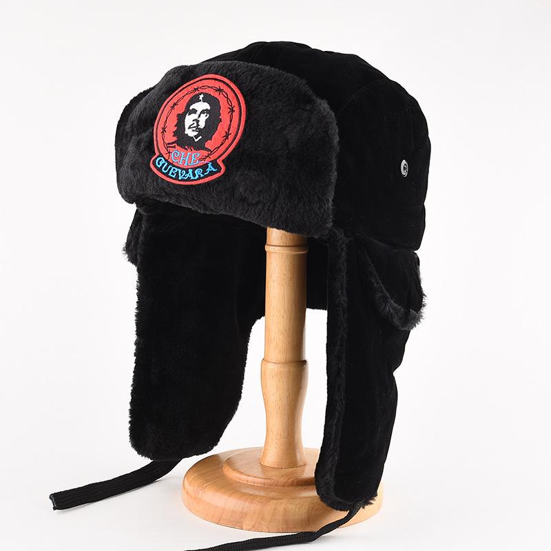 Hat Men's Tide Winter Fleece Thickened Cotton Hat Thermal Hat Cold Protection Ear Protection Cycling Ski Hat Big Head