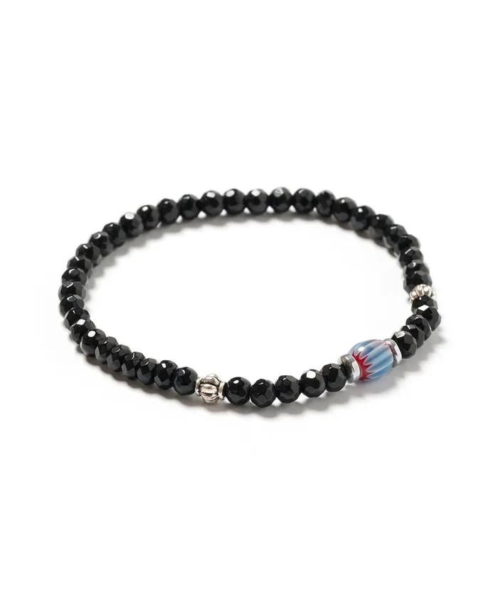 Black Blue Candy Point Bracelet (PLT-BR-054_BK)