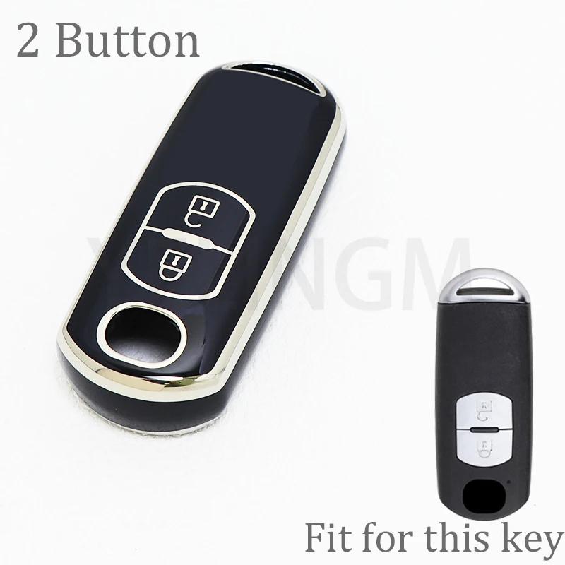 New Tpu Car Key Case For Mazda 2 3 6 Atenza Axela Demio Cx-5 Cx5 Cx-3 Cx7 Cx-9 2 Button Key Cover