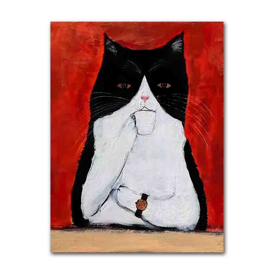 Cats and Dog Nordic Cute Simple Cartoon Canvas Poster Unframed Wall Art Painting Fashion Home Decoration living room accessories