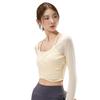 Women's 2025 Temperament Yoga Top: Faux Two-Piece Slimming Pilates Cover-Up