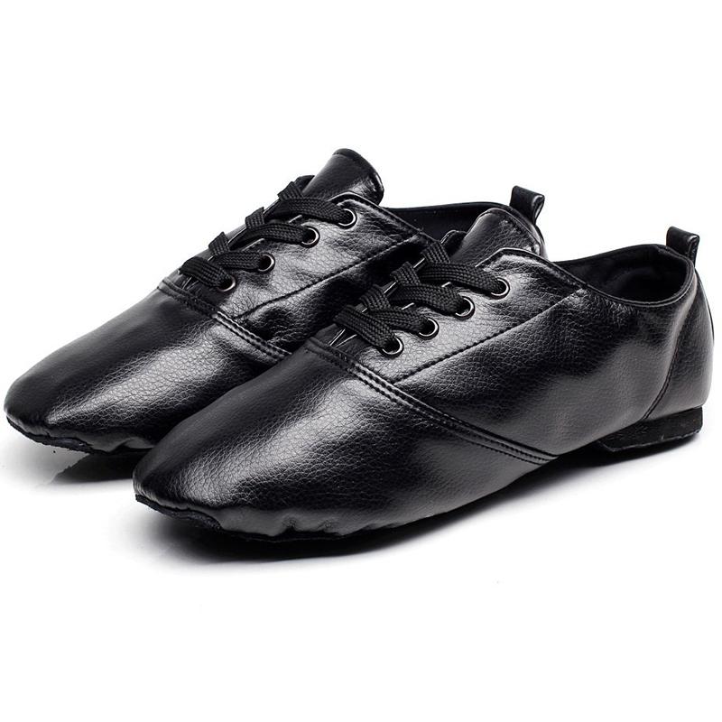 

2025 PU Low Cut Men s Jazz Dance Shoes Female Adult Training Soft Soled Shoes Yoga Ballet Children s Dance Shoes 26 чорний