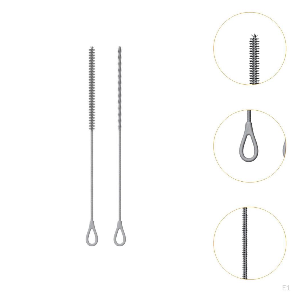 2 Pieces Silicone Straw Brushes Long Lightweight Portable Reusable Bottle for