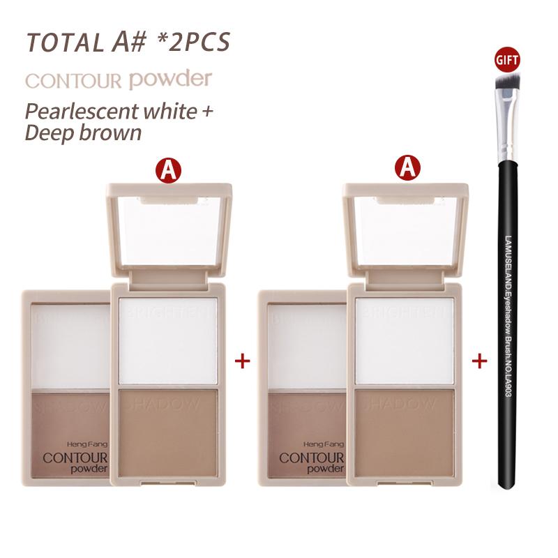 HENGFANG A Multi-purpose To Create 3D Little V Face Silky Smoothing Powder + Highlighter Cosmetics