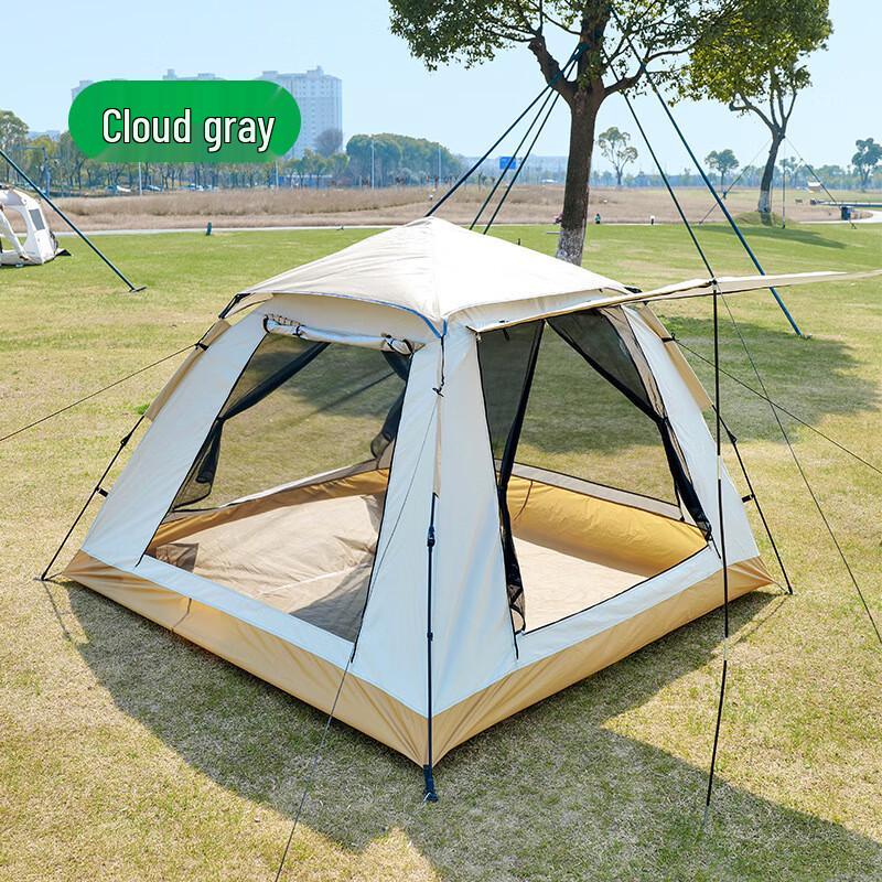 OEING Portable Outdoor Camping Tent 4-6 Person, 2.2x2.2x1.7m