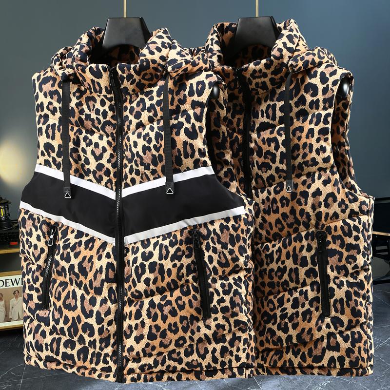 Fashion Winter Warm Vests for Men Sleeveless Parkas Hooded Casual Thick Plus Size Outerwears Men's Jackets