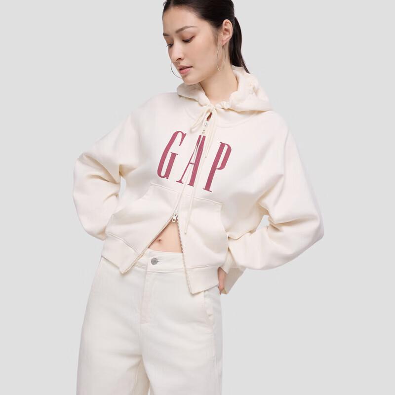 GAP Women's Fleece-Lined Embroidered Logo Hoodie
